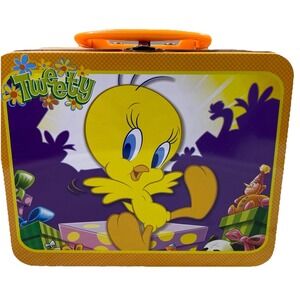 Looney‎ Tunes Pressman Tweety Bird Lunch Box W/100 Pc Jigsaw Puzzle NEW
